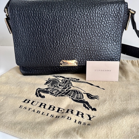 Authentic Burberry Lockford Medium Black Leather Shoulder Bag - Picture 10 of 10